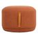 9 Puff Rendondo Lounge Rivatti 35 cm -Alt- Estofado Tecido Damasco Detalhe PU Marrom Repelente a Agua